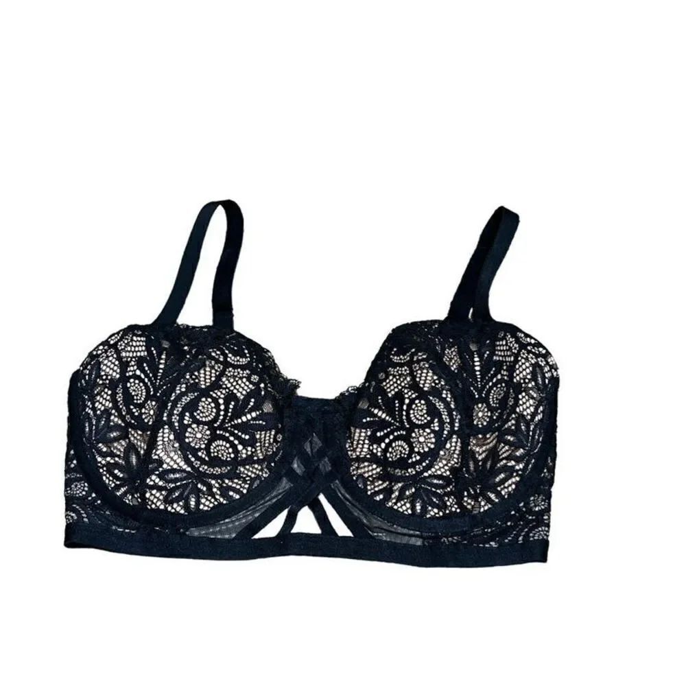 Adore Me NWT Black Sexy Lace Bra Size 34C